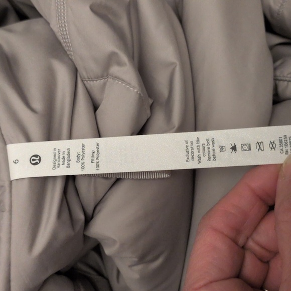 Lululemon Insulated Trench Coat Raw Linen Size 6 - Picture 7 of 11